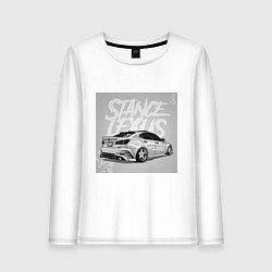 Лонгслив хлопковый женский Lexus автомобиль, цвет: белый