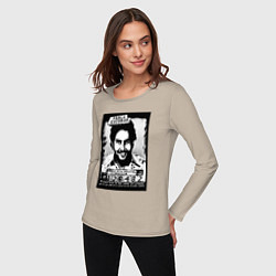 Лонгслив хлопковый женский Escobar in the jail, цвет: миндальный — фото 2