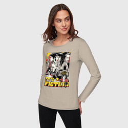 Лонгслив хлопковый женский Pulp fiction - all stars, цвет: миндальный — фото 2