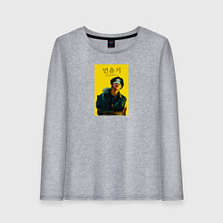 Лонгслив хлопковый женский Suge с повязкой, цвет: меланж