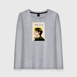 Лонгслив хлопковый женский Техен хороший мальчик, цвет: меланж