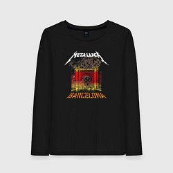 Лонгслив хлопковый женский Metallica Barcelona, цвет: черный