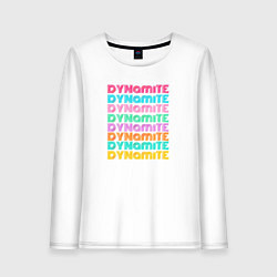 Лонгслив хлопковый женский BTS Dynamite, цвет: белый
