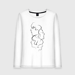 Лонгслив хлопковый женский Come together, цвет: белый