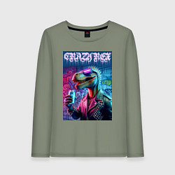 Женский лонгслив Crazy rex - ai art fantasy