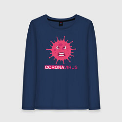 Женский лонгслив Pink coronavirus