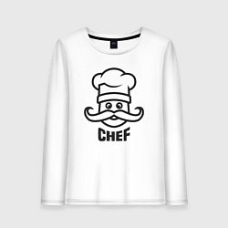 Лонгслив хлопковый женский Chef, цвет: белый