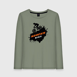 Лонгслив хлопковый женский Горный велик, цвет: авокадо
