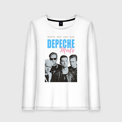 Лонгслив хлопковый женский Depeche Mode Vintage, цвет: белый