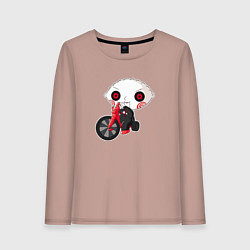 Лонгслив хлопковый женский Гриффины - Пила, цвет: пыльно-розовый
