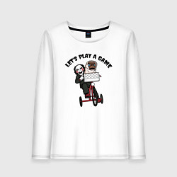Лонгслив хлопковый женский Инопланетянин - Пила, цвет: белый