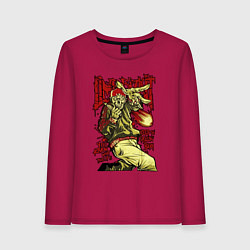 Лонгслив хлопковый женский Limp Bizkit skull, цвет: маджента