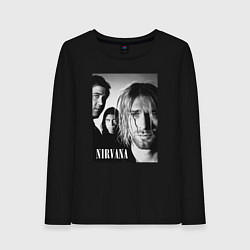 Женский лонгслив Nirvana rock band black