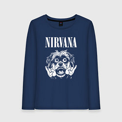 Женский лонгслив Nirvana rock dog