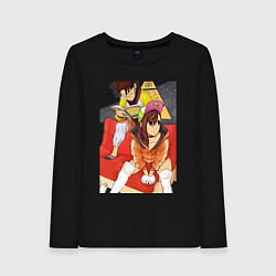 Лонгслив хлопковый женский Дандадан: Момо Аясэ, цвет: черный