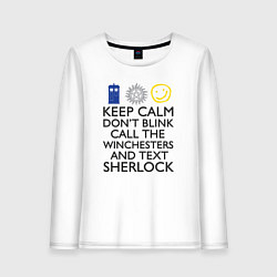 Лонгслив хлопковый женский Sherlock doctor, цвет: белый