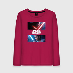 Лонгслив хлопковый женский Звездные войны - Пробуждение силы, цвет: маджента