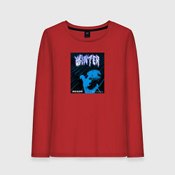 Лонгслив хлопковый женский Winter айдол, цвет: красный