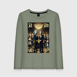 Лонгслив хлопковый женский Rick and Morty - mafia, цвет: авокадо