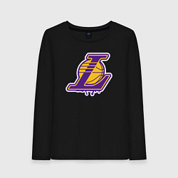Лонгслив хлопковый женский Lakers team, цвет: черный