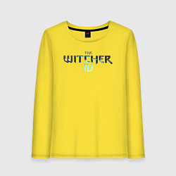 Лонгслив хлопковый женский The witcher 4 logo, цвет: желтый