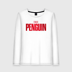 Лонгслив хлопковый женский The penguin logo, цвет: белый