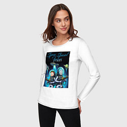 Лонгслив хлопковый женский Rick and Morty - space special forces, цвет: белый — фото 2