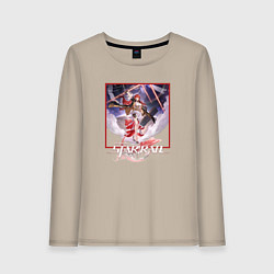 Лонгслив хлопковый женский Химеко, цвет: миндальный