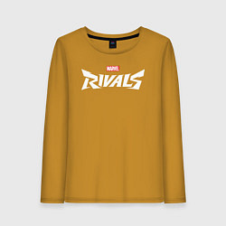 Лонгслив хлопковый женский Marvel rivals logo, цвет: горчичный