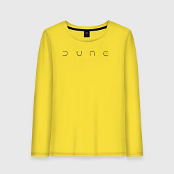 Лонгслив хлопковый женский Dune logo, цвет: желтый