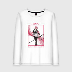 Лонгслив хлопковый женский Taoqi Blossom of Slashes, цвет: белый