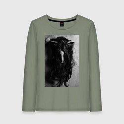 Лонгслив хлопковый женский Пила 8, цвет: авокадо