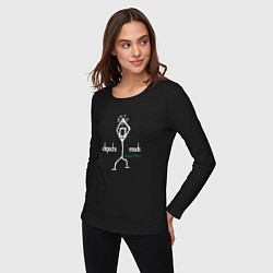 Лонгслив хлопковый женский Depeche Mode - Exciter merch, цвет: черный — фото 2