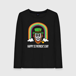 Женский лонгслив Happy St Patricks day - skull