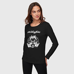 Лонгслив хлопковый женский Rolling Stones rock dog, цвет: черный — фото 2