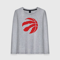 Лонгслив хлопковый женский Raptors ball, цвет: меланж