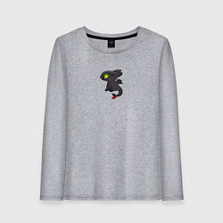 Лонгслив хлопковый женский Ночная фурия пара для дневной, цвет: меланж