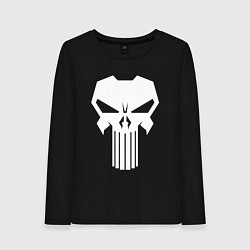 Лонгслив хлопковый женский The Punisher - Каратель, цвет: черный