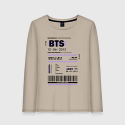 Женский лонгслив Bts ticket