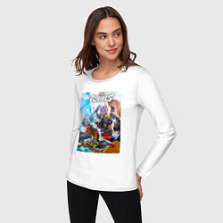 Лонгслив хлопковый женский Персонажи - Marvel rivals, цвет: белый — фото 2