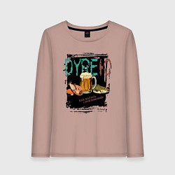 Женский лонгслив Дуреет с этой прикормки мем про пиво