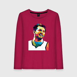 Лонгслив хлопковый женский Luka smile, цвет: маджента