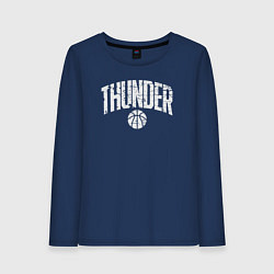 Лонгслив хлопковый женский Thunder, цвет: тёмно-синий