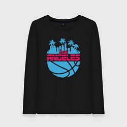 Лонгслив хлопковый женский Lakers city, цвет: черный