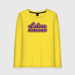 Лонгслив хлопковый женский Basketball LA Lakers, цвет: желтый