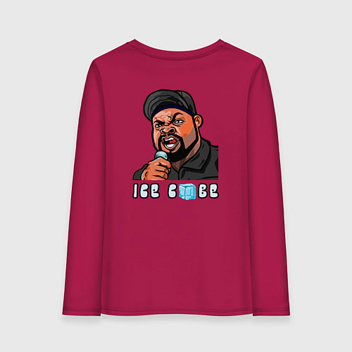 Женский лонгслив Icecube / Маджента – фото 2
