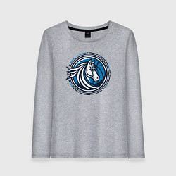 Лонгслив хлопковый женский Mavericks NBA, цвет: меланж