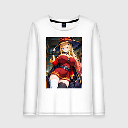 Лонгслив хлопковый женский Марин Китагава косплей Мегумин, цвет: белый