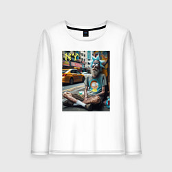 Женский лонгслив Rick Sanchez is a hippie from New York