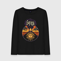 Лонгслив хлопковый женский Gojira - Magma, цвет: черный